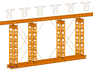 Gerüst für Brückenbau, D1 Autobahn, CZ