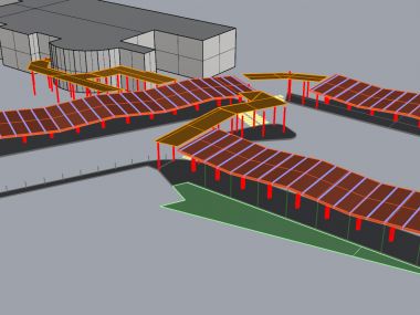 Structural design of Bus terminal shelters