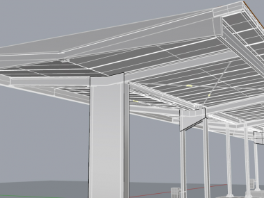 Zabierzów railway station - roof structural design