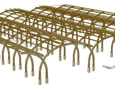 Eisenbahn Bahnhof Vordächer - Studie